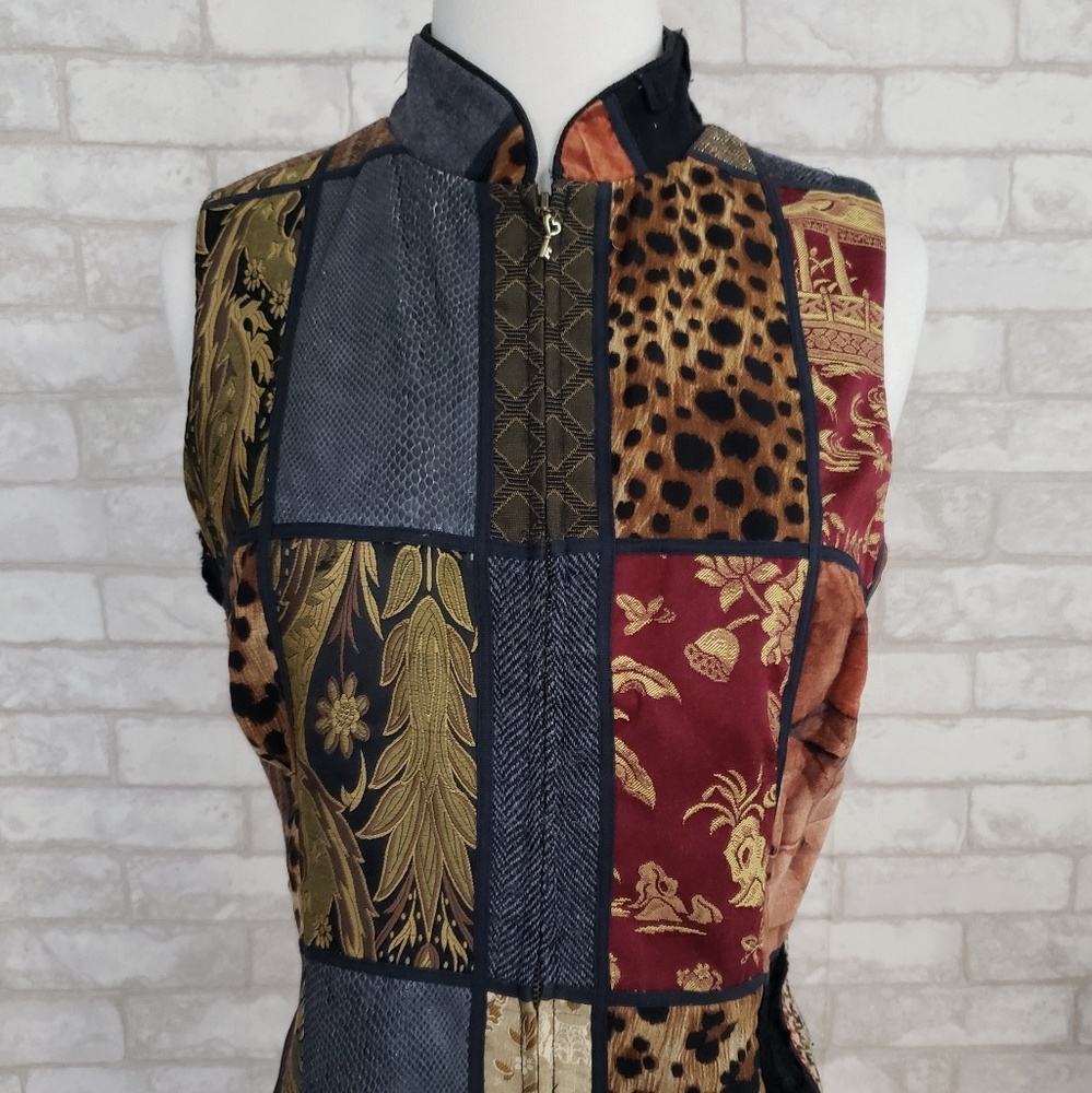 TAPP New York Vintage Funky/Wild Patch Vest - SZ M